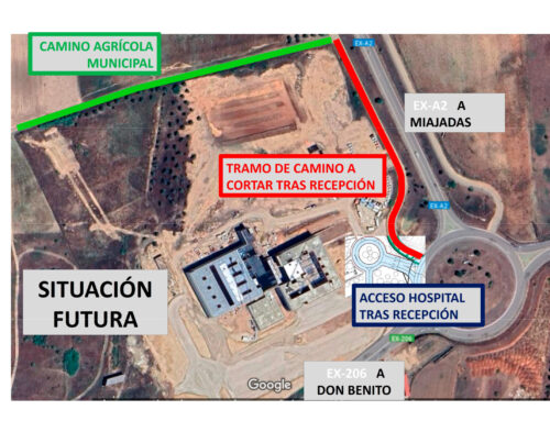 Inhabilitado el camino de servicio de la rotonda EX-A2 por normativa sanitaria